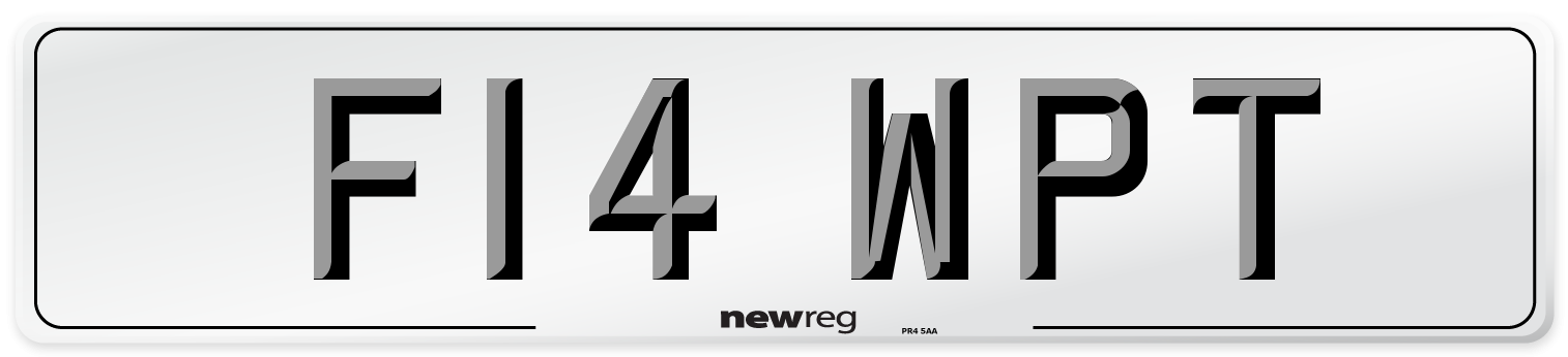 F14 WPT Number Plate from New Reg